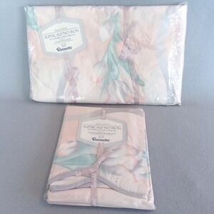 Cloisonne by Wamsutta Supercale Full Fitted Sheet 2 Pillowcases Cotton Tulip USA